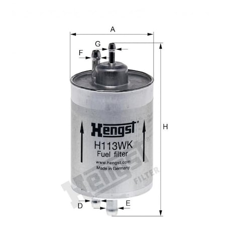 Hengst Fuel Filter, H113Wk H113WK
